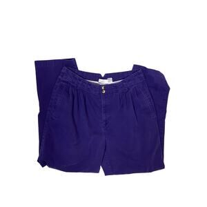 Vintage Purple High Waisted Cotton Pants Women’s 14 / L plus size
